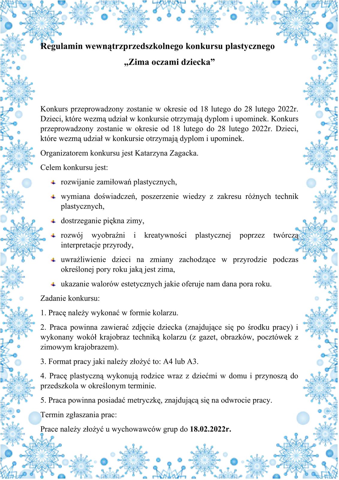 Konkurs Zima oczami dziecka 1