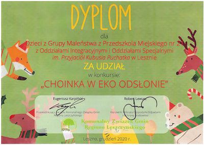 Zdjęcie 11 - Maleństwa biorą udział w konkursie "Choinka w eko odsłonie"